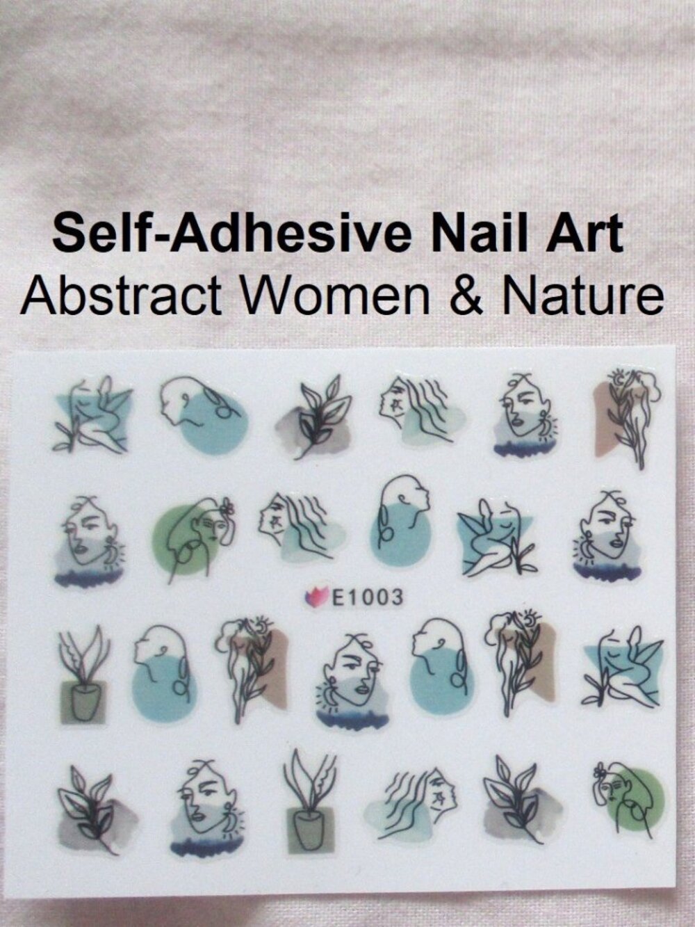 ABSTRACT Women & Nature - Self-Adhesive 3D Nail Art Sticker Decals Manicue